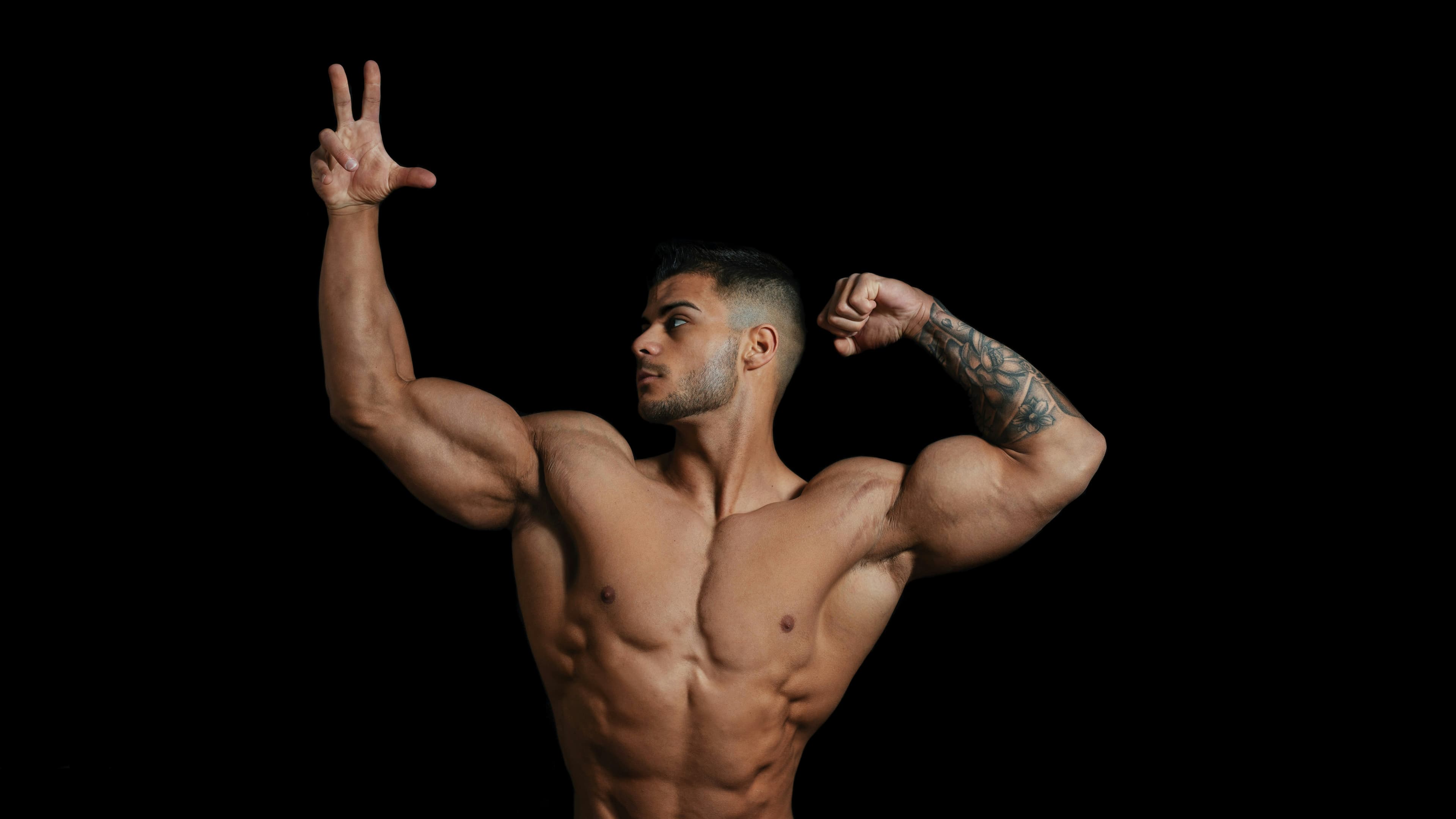 Gym athlete  training